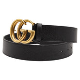 グッチ GGマーモント ベルト サイズ:80 32 406831 ブラック レザー レディース GUCCI 【中古】